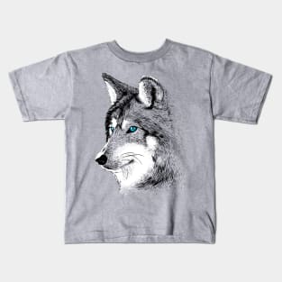 Sketch Wolf Kids T-Shirt